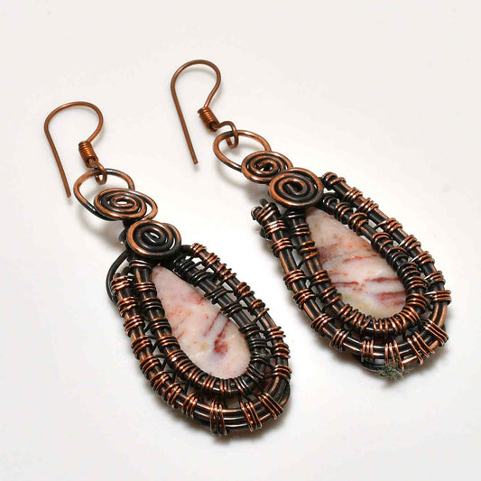 Gaia’s Whisper – Copper & Stone Earrings