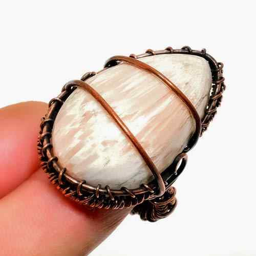Gaia’s Embrace – Agate Copper Wire Ring