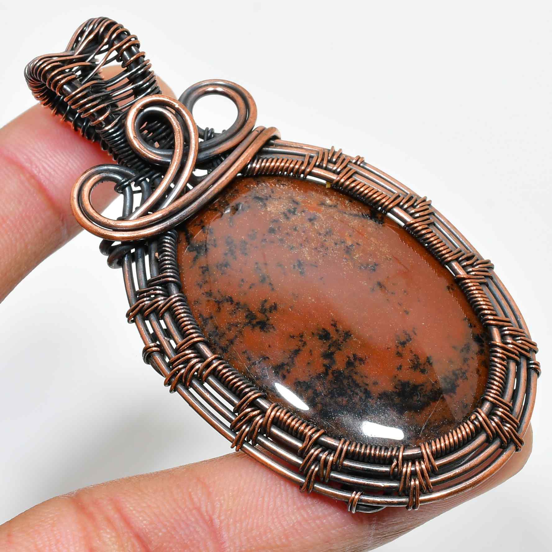 Terra’s Embrace – Jasper & Antique Copper Pendant
