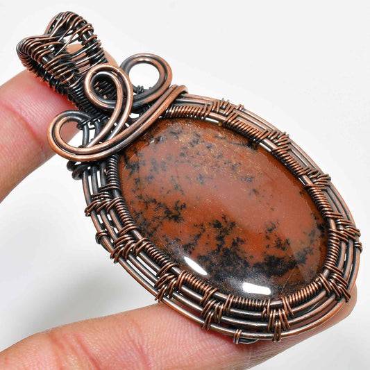 Terra’s Embrace – Jasper & Antique Copper Pendant