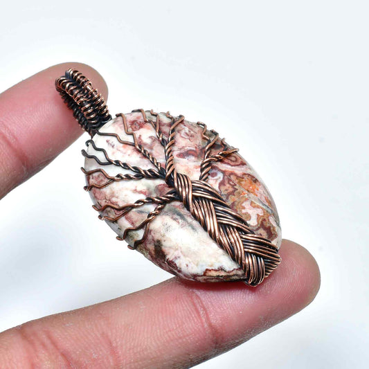 Earthbound Grace – Copper & Stone Pendant