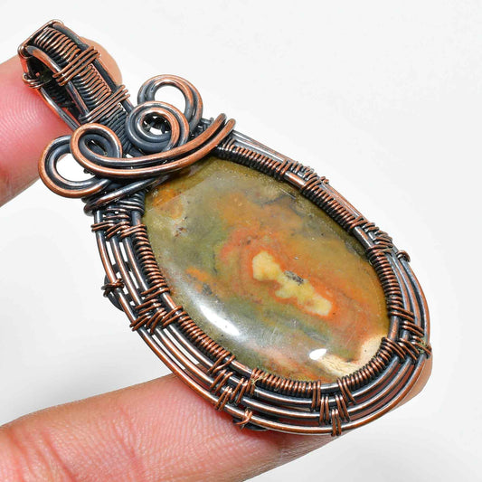 Terra’s Embrace – Jasper Copper Pendant