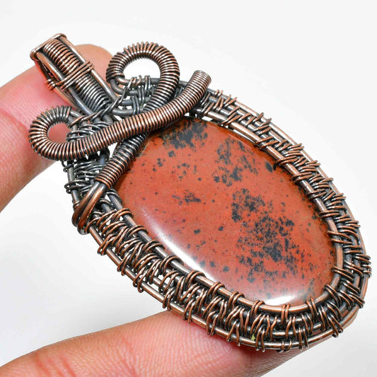 Terra’s Embrace – Copper-Wrapped Jasper Pendant
