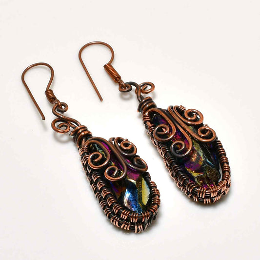 Alchemy’s Muse – Copper & Gemstone Earrings