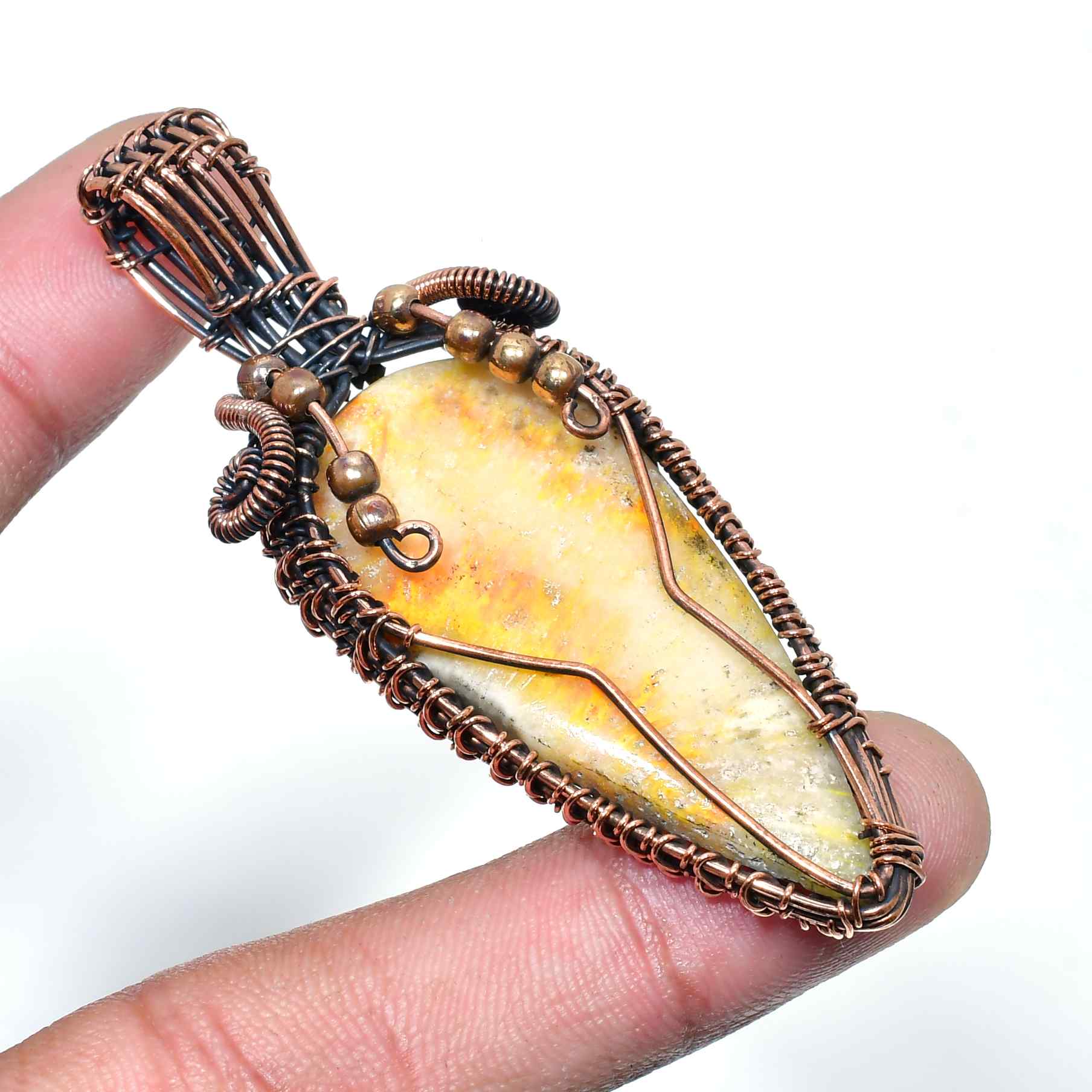 Sunstone Essence – Copper Embrace Pendant