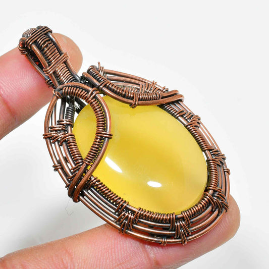 Radiant Abundance – Citrine & Copper Pendant