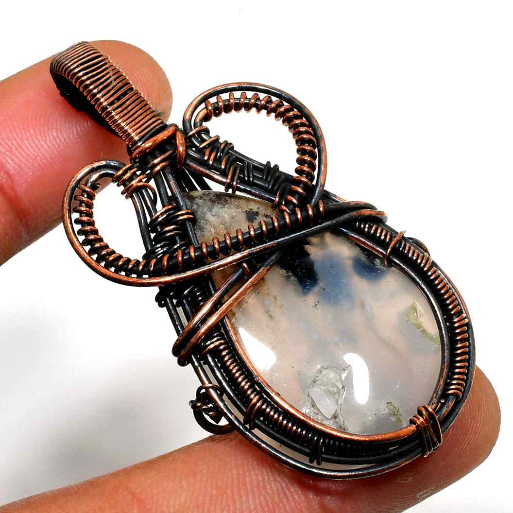 Seraphina’s Light – Oxidized Copper Crystal Pendant