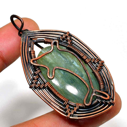 Ocean’s Whisper – Greenstone Copper Pendant