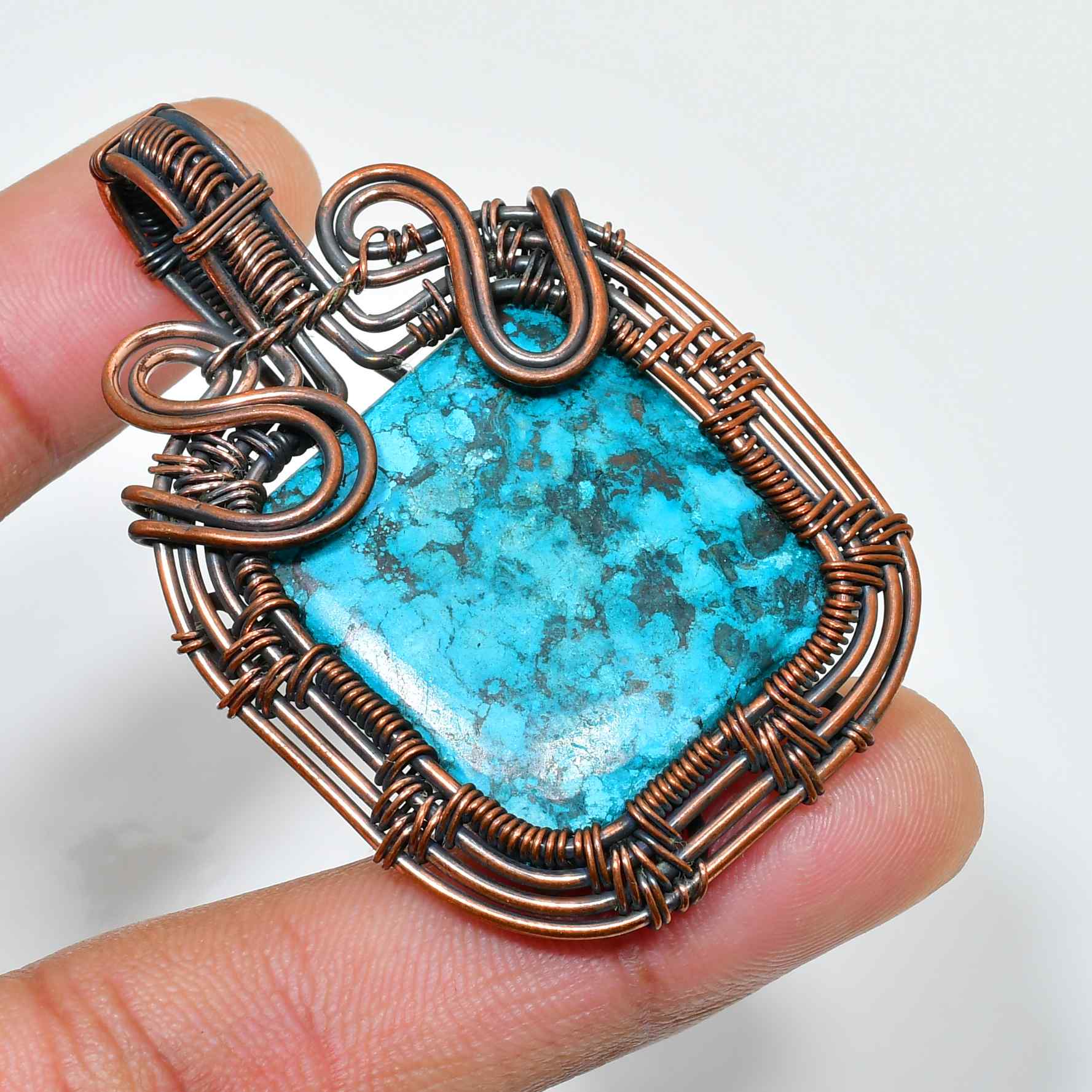 Serenity’s Whisper – Turquoise Copper Pendant