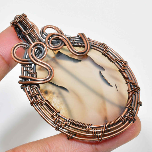 Aria’s Balance – Agate Copper Pendant