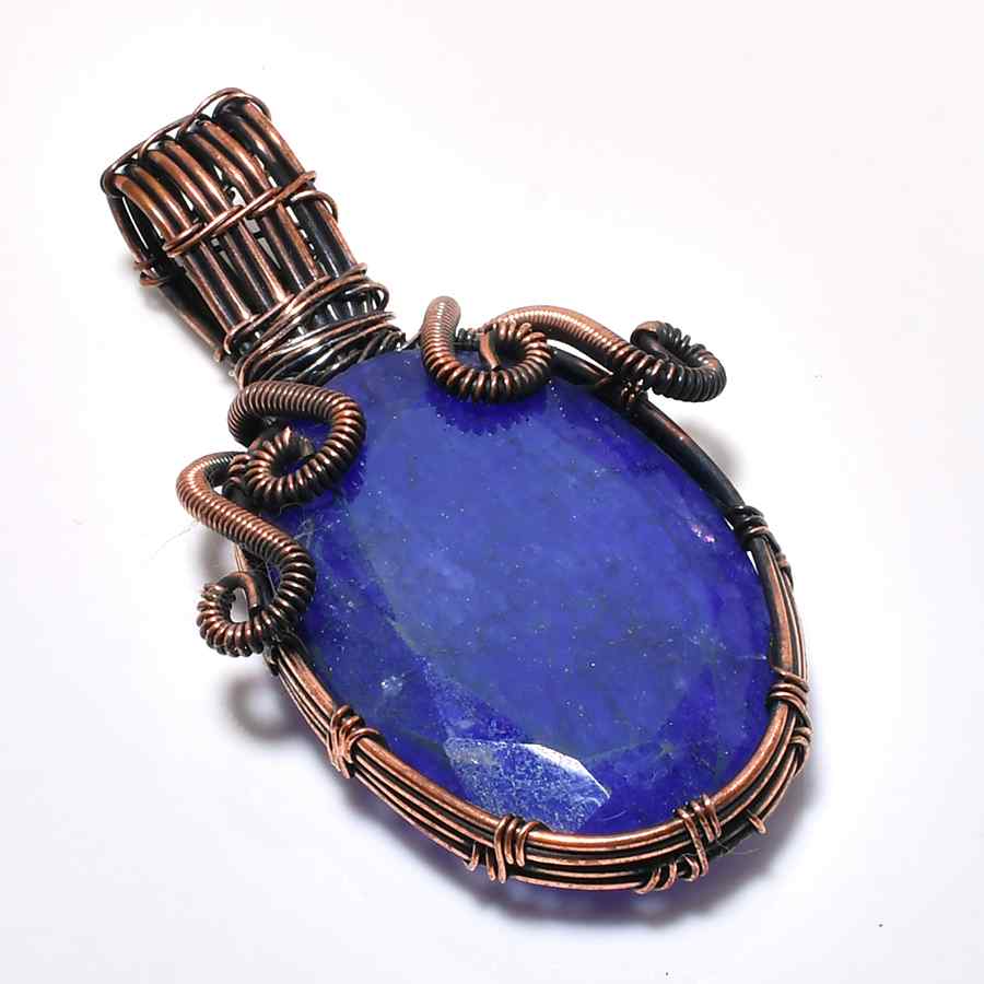 Stellar Wisdom – Lapis Lazuli Copper Pendant