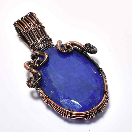 Stellar Wisdom – Lapis Lazuli Copper Pendant