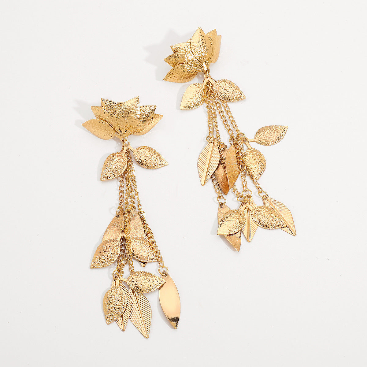 Lotus LeafcGold Earrings