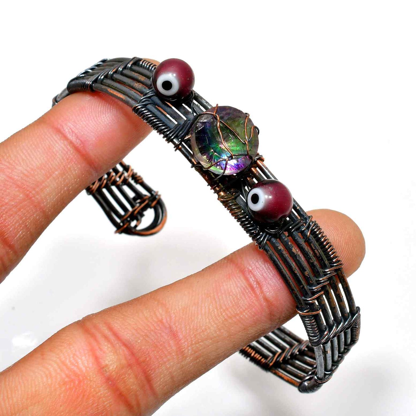 Mystic Harmony – Labradorite Copper Bracelet
