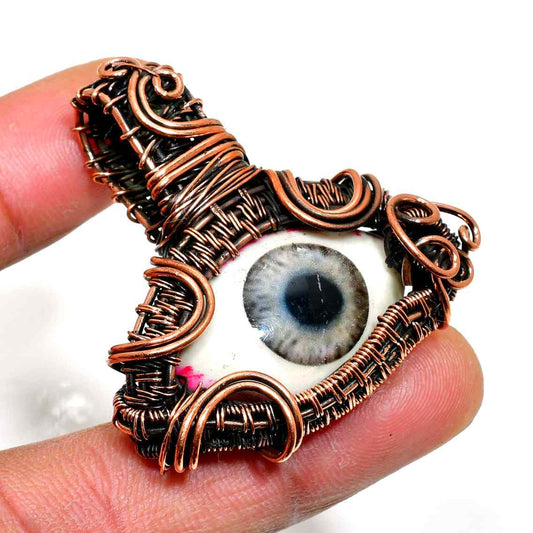 Oracle’s Gaze – Oxidized Copper Eye Pendant