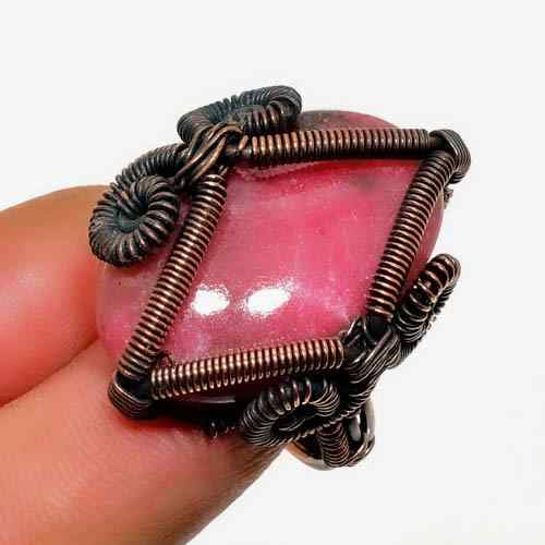 Ember’s Embrace – Pink Tourmaline & Antique Bronze Ring