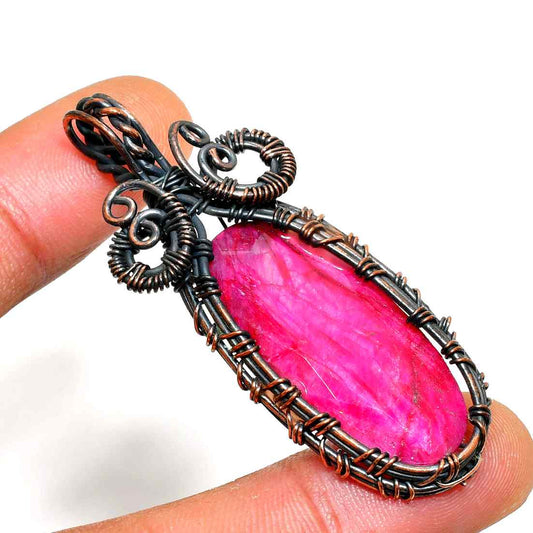 Copper Rose – Raw Tourmaline Pendant