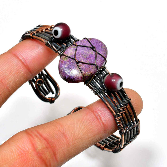 Celestial Guardian – Amethyst & Copper Bracelet