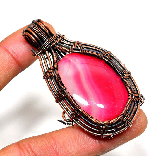 Harmony’s Heart – Rose Quartz Copper Pendant