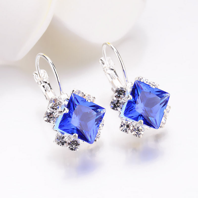 Rhombus Gem Earrings