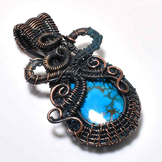 Ocean’s Embrace – Turquoise Copper Pendant