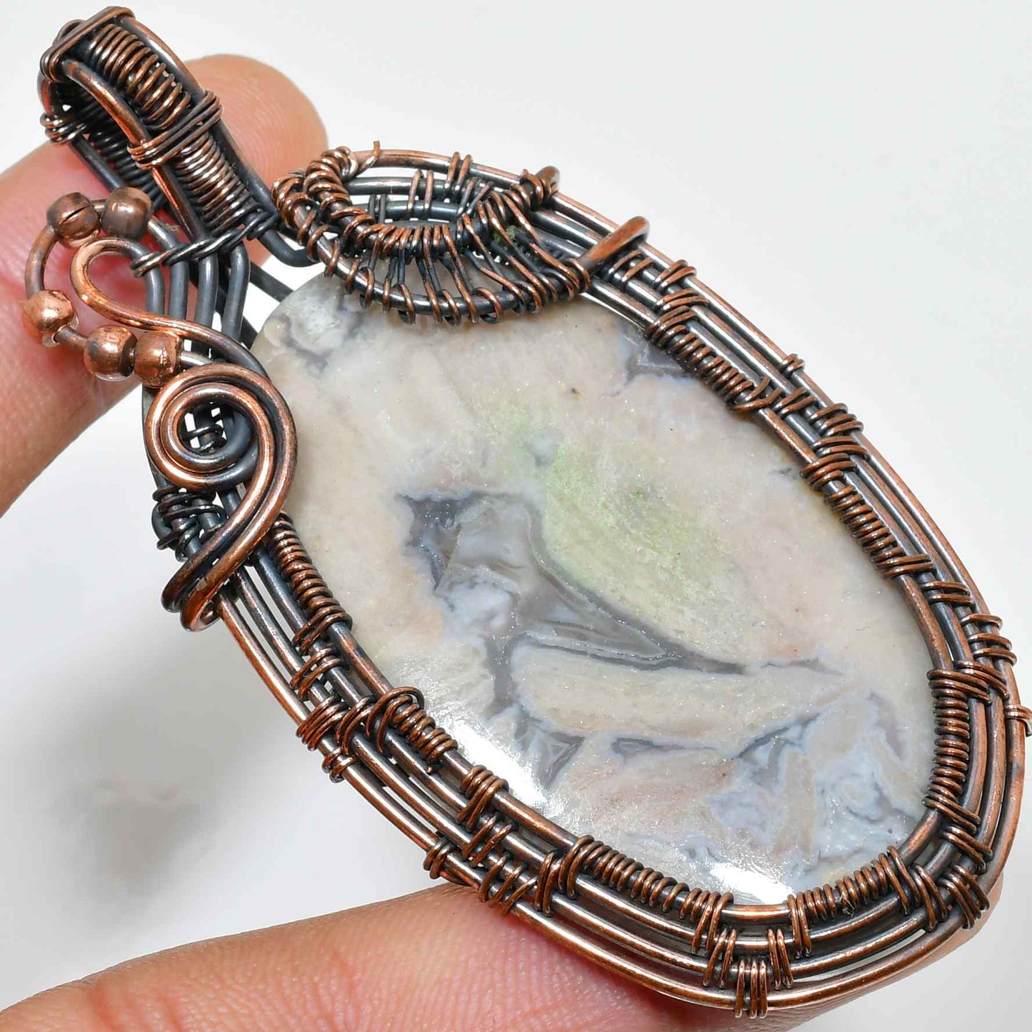 Gaia’s Serenity – Natural Stone Copper Pendant