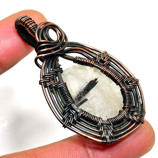 Ezra’s Veil – Mystic Amethyst & Copper Pendant