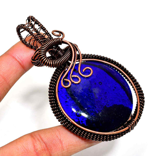 Wisdom’s Whisper – Lapis Lazuli Copper Pendant