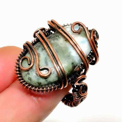 Nature’s Balance – Jade & Tarnished Copper Ring