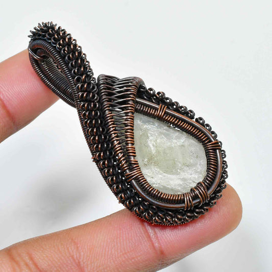 Ezra’s Veil – Oxidized Copper Amethyst Pendant