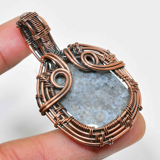 Earth’s Anchor – Agate Copper Pendant
