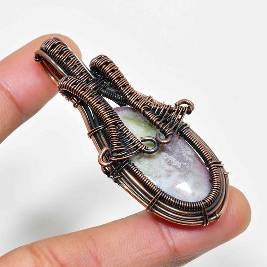 Mystic Serenity – Amethyst & Oxidized Copper Pendant