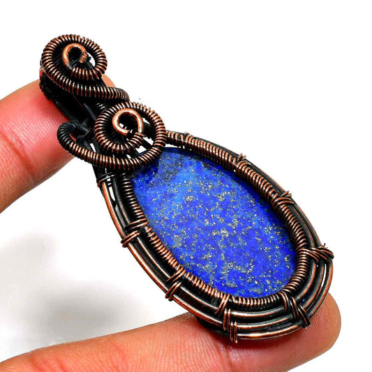 Celestine’s Dream – Lapis Lazuli Copper Pendant