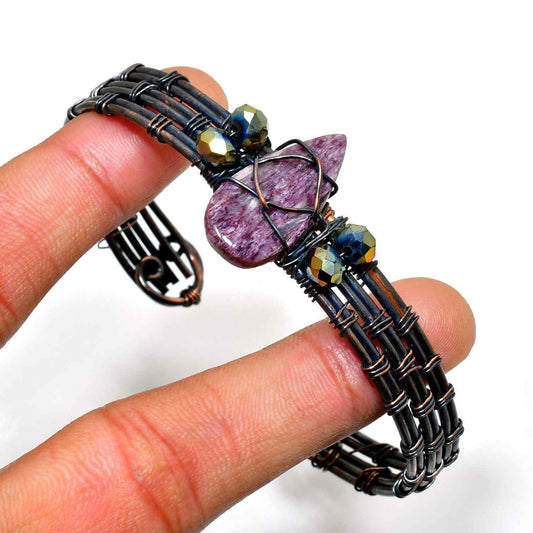 Celestial Harmony – Amethyst Copper Bracelet