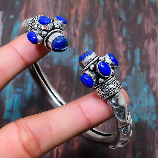Celestial Wisdom – Lapis Lazuli Silver Cuff