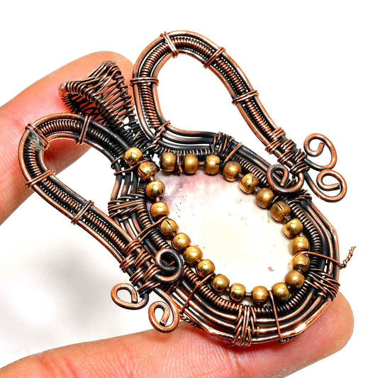 Celestial Shield – Amethyst Copper Pendant