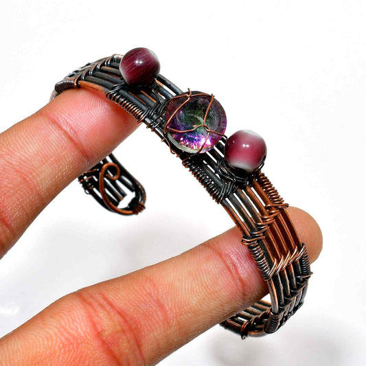 Luna’s Whisper – Copper Wire Amethyst Bracelet