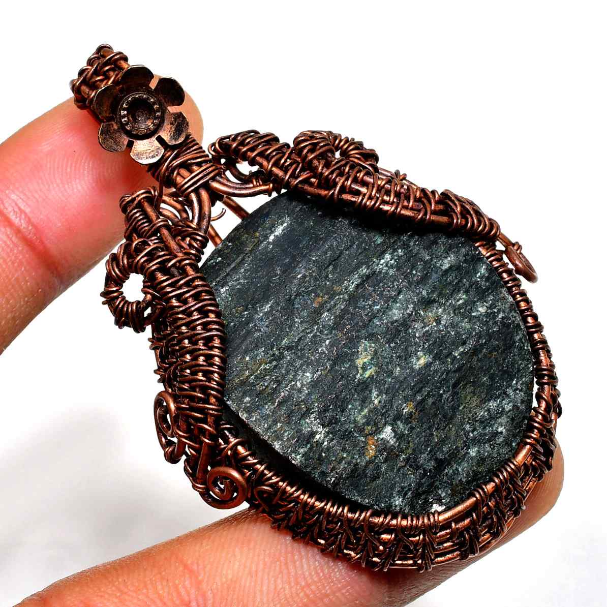 Ezra’s Veil – Earthstone Copper Pendant