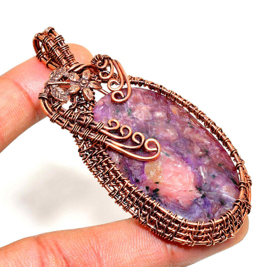 Celestial Harmony – Amethyst & Oxidized Copper Pendant