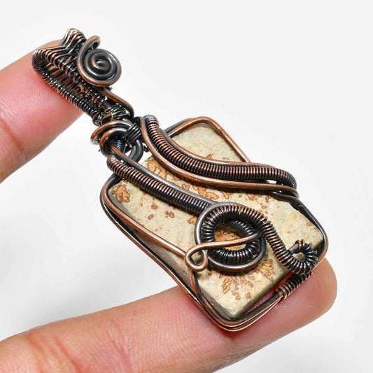Grounded Grace – Wire-Wrapped Stone Pendant