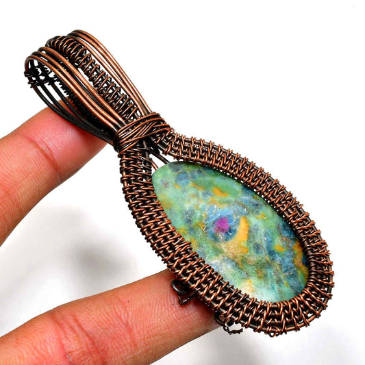 Earthsong – Copper-Wrapped Gemstone Pendant