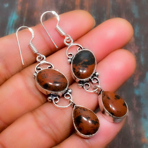 Gaia’s Embrace – Sterling Silver Gemstone Earrings