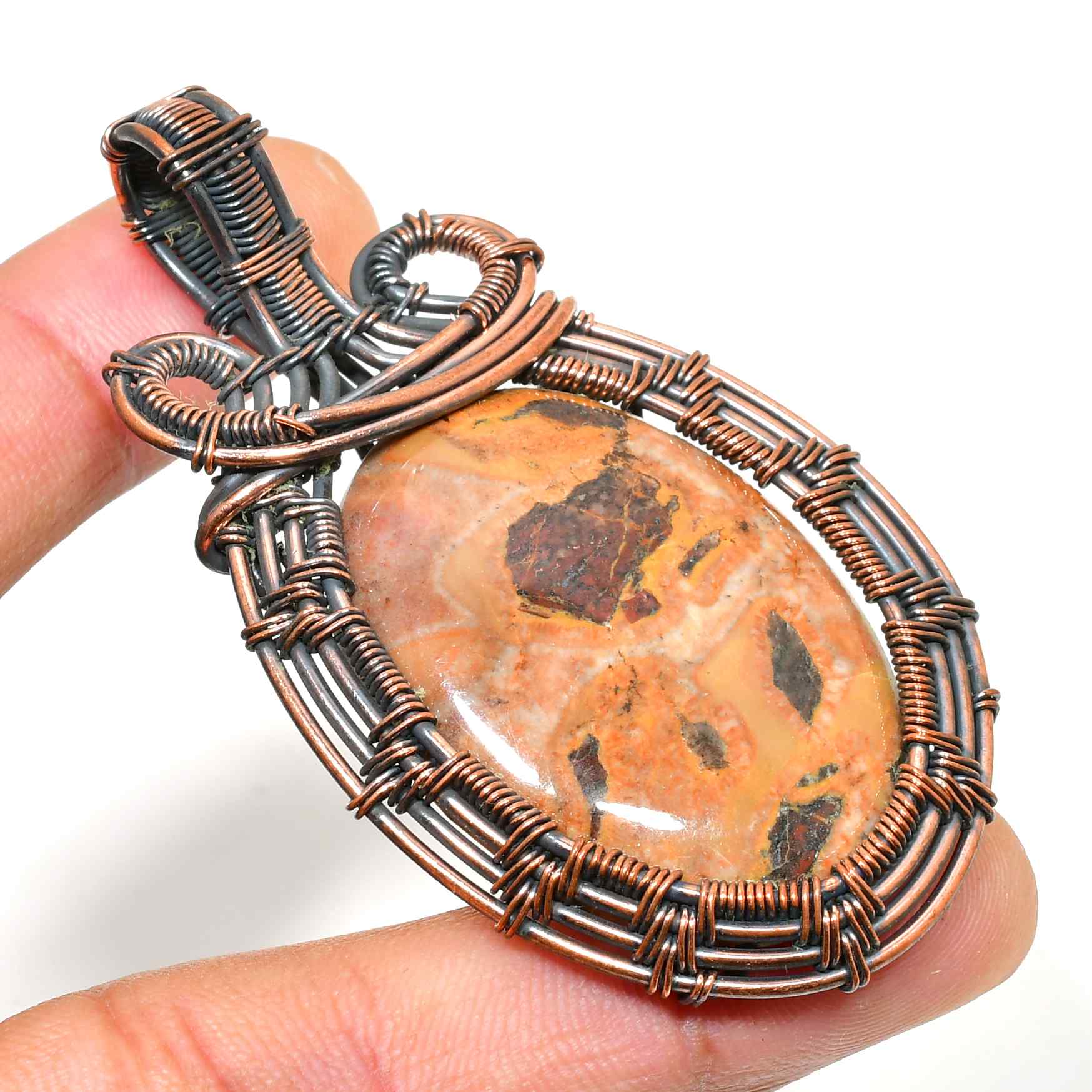 Earth’s Embrace – Jasper Copper Pendant