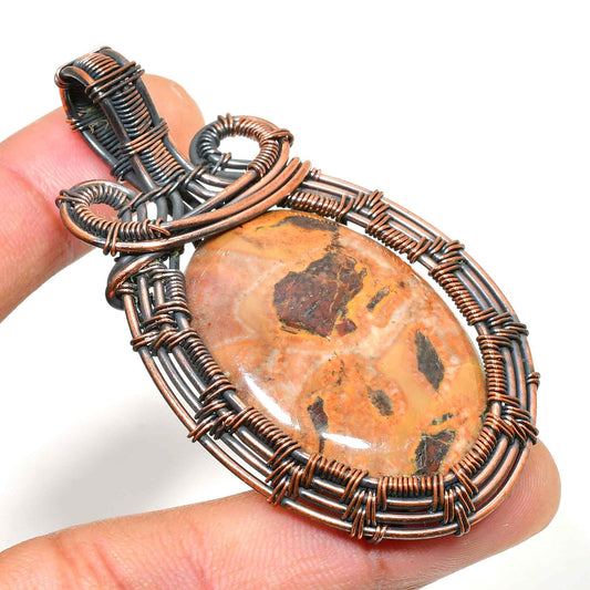 Earth’s Embrace – Jasper Copper Pendant
