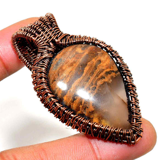 Gaia’s Embrace – Tiger’s Eye Copper Pendant