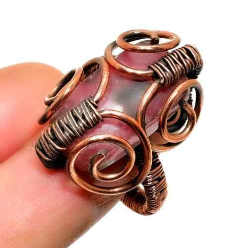 Selene’s Embrace – Amethyst & Oxidized Copper Ring