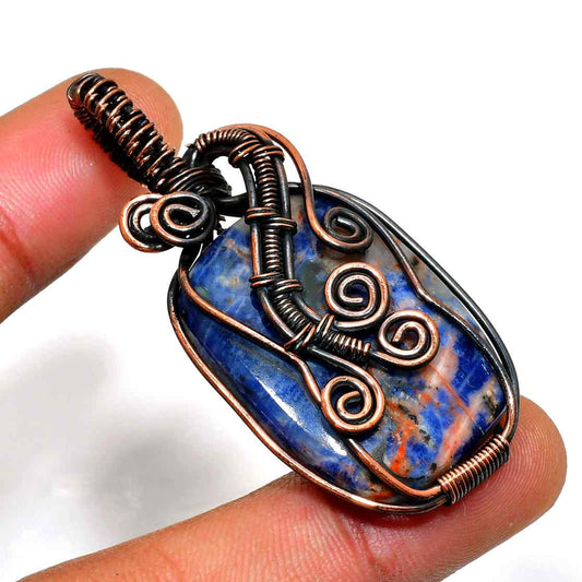Terra Muse – Copper-Wrapped Stone Pendant