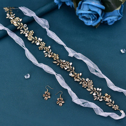 Pearl Leaf Hair Band Set