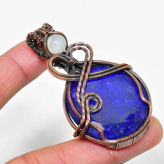 Celestial Harmony – Lapis Lazuli & Copper Pendant
