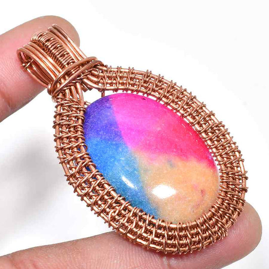 Aria’s Muse – Natural Stone Copper Pendant